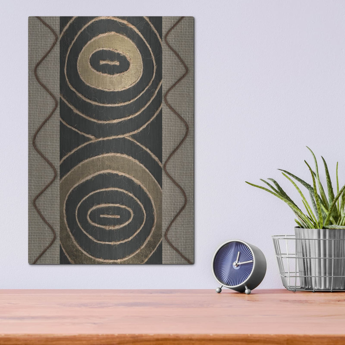 'Tribal Linkage 1' by Alonzo Saunders – Metal Wall Art, 12x16 room view