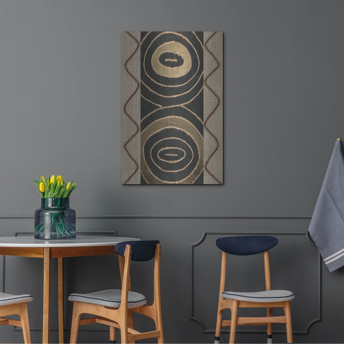 'Tribal Linkage 1' by Alonzo Saunders – Metal Wall Art, 24x36 room view