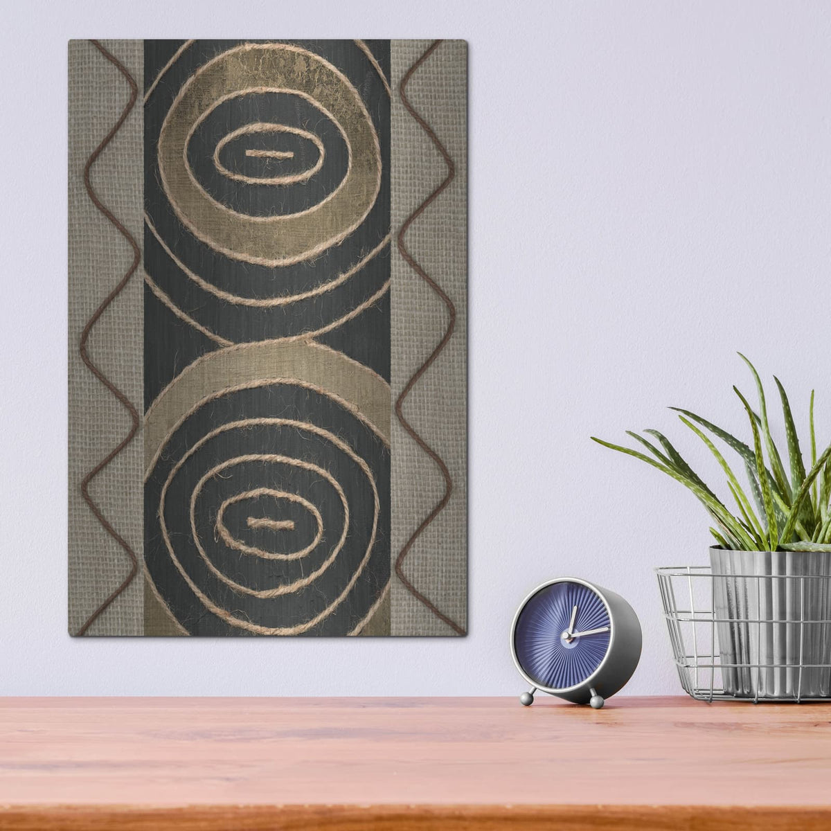 'Tribal Linkage 2' by Alonzo Saunders – Metal Wall Art, 12x16 room view