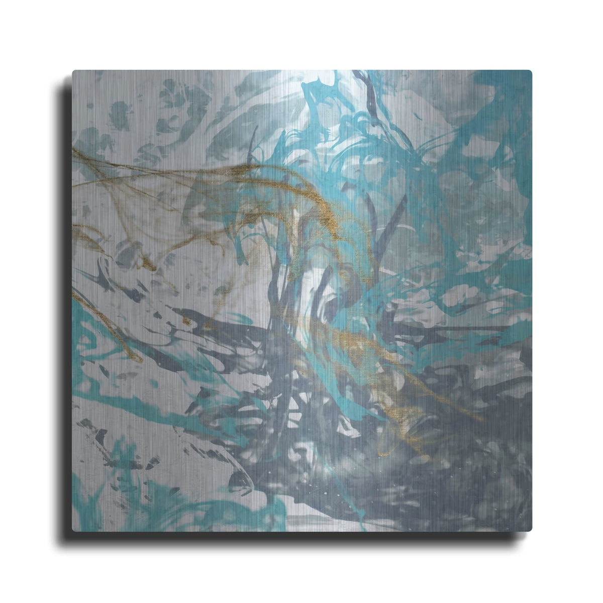 'Blue Sea Foam 1' by Alonzo Saunders – Metal Wall Art