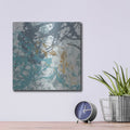 'Blue Sea Foam 2' by Alonzo Saunders – Metal Wall Art, 12x12 room view