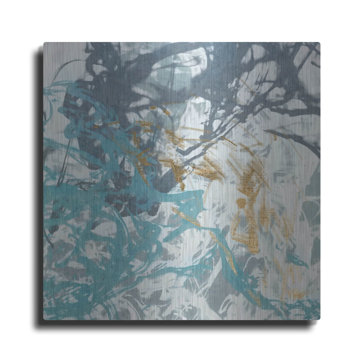 'Blue Sea Foam 2' by Alonzo Saunders – Metal Wall Art