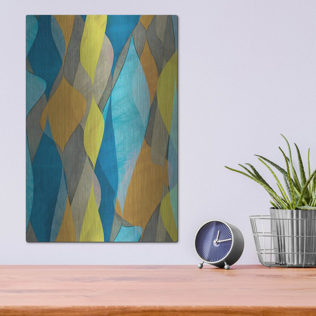 'Colorful Cascade 1' by Alonzo Saunders – Metal Wall Art, 12x16 room view
