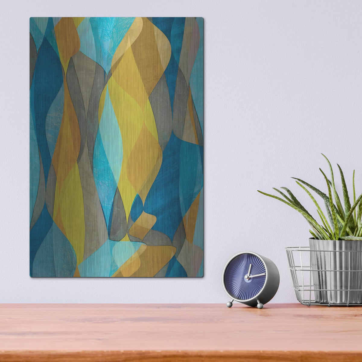 'Colorful Cascade 2' by Alonzo Saunders – Metal Wall Art, 12x16 room view