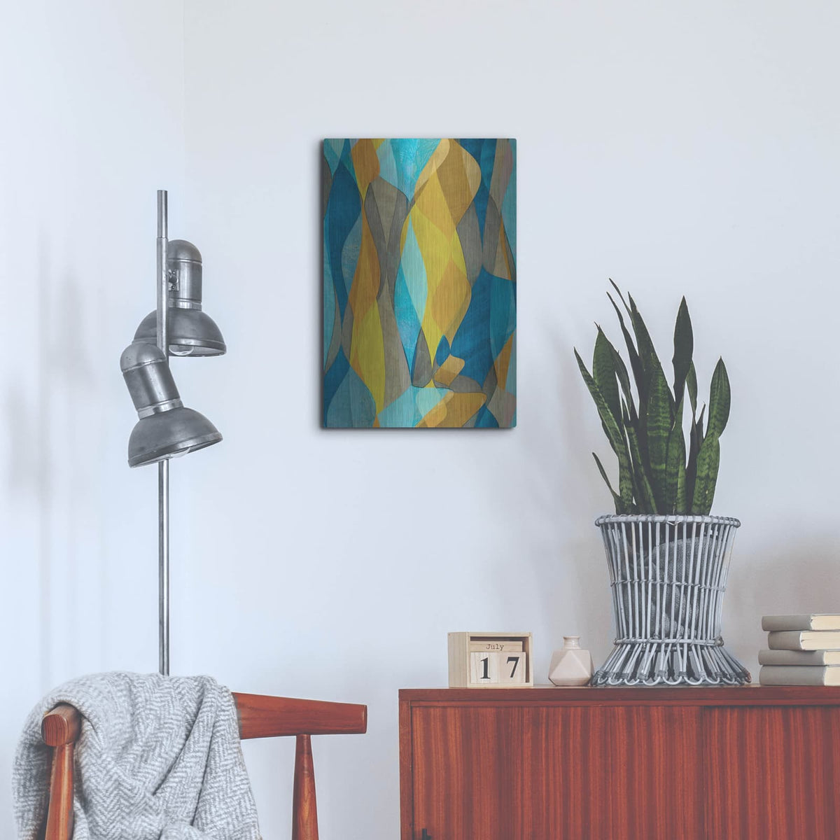 'Colorful Cascade 2' by Alonzo Saunders – Metal Wall Art, 16x24 room view