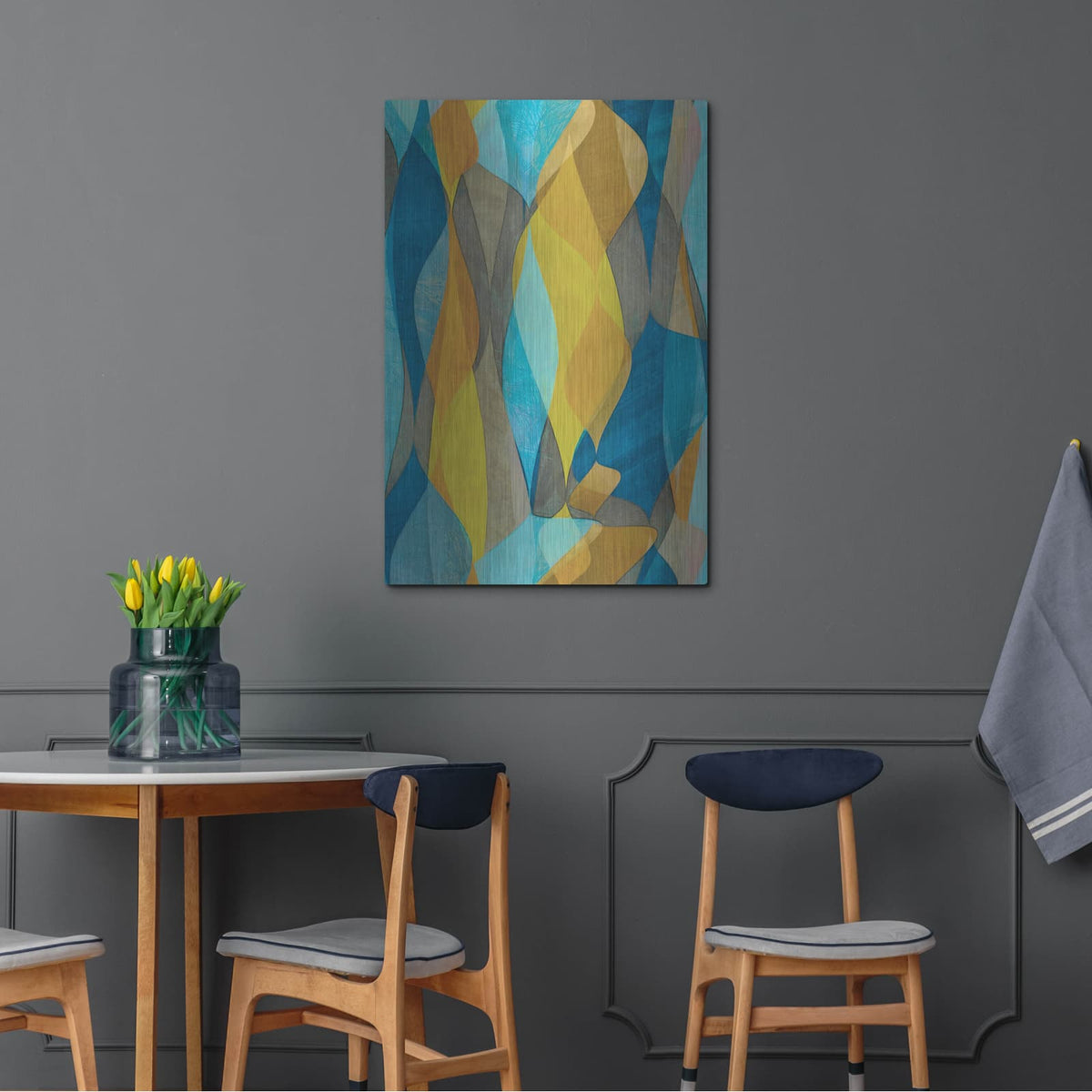 'Colorful Cascade 2' by Alonzo Saunders – Metal Wall Art, 24x36 room view