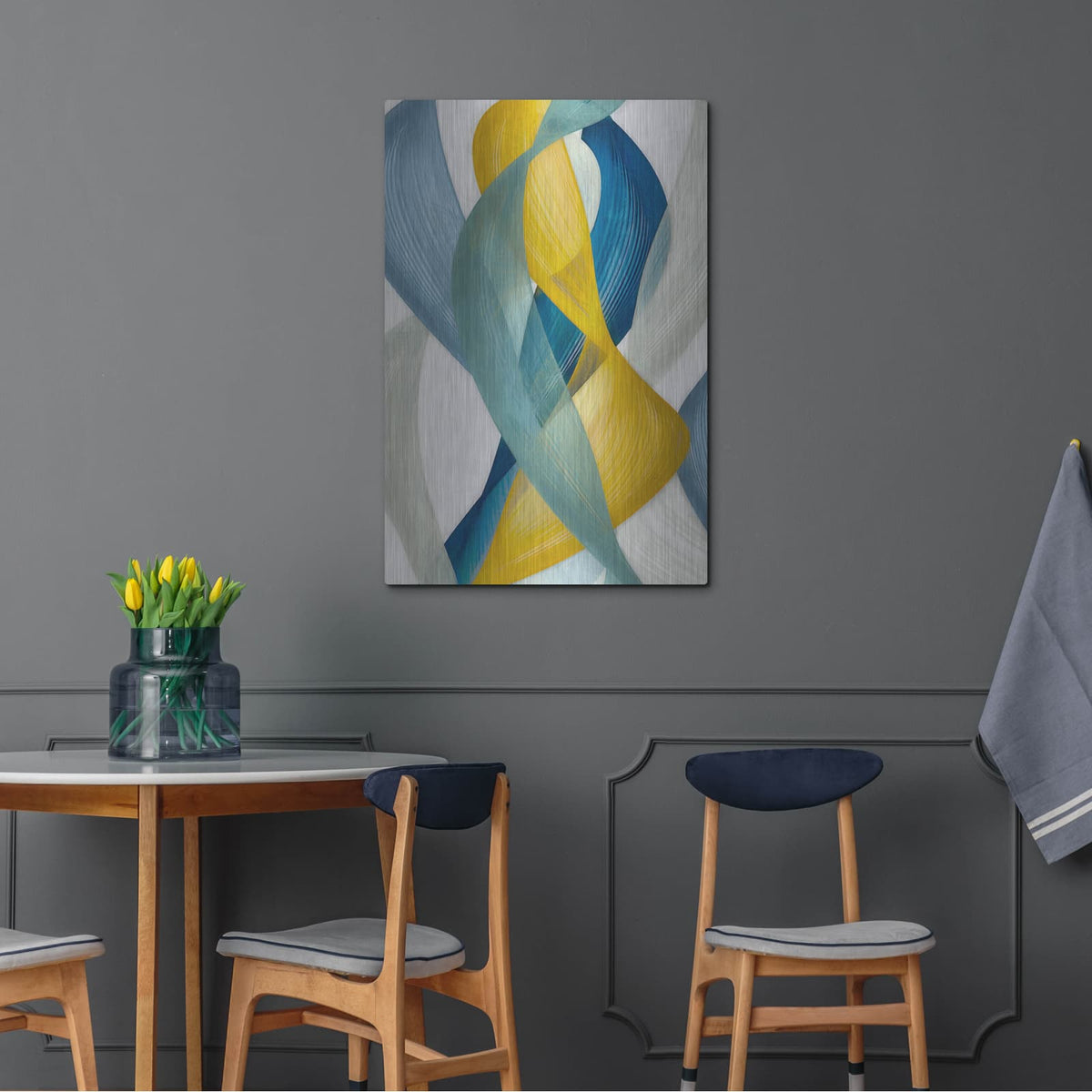'Horizontal Bands 1' by Alonzo Saunders – Metal Wall Art, 24x36 room view