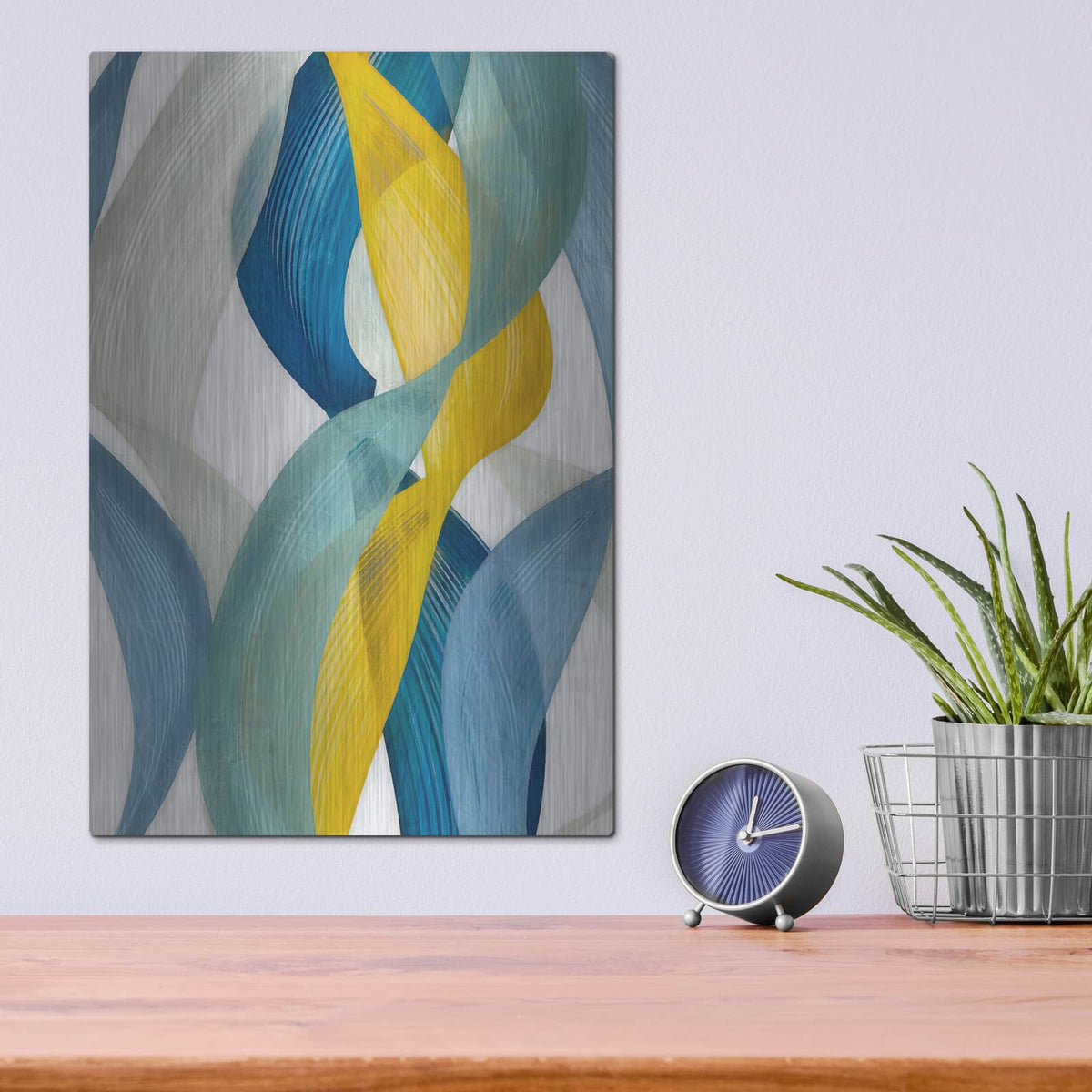 'Horizontal Bands 2' by Alonzo Saunders – Metal Wall Art, 12x16 room view