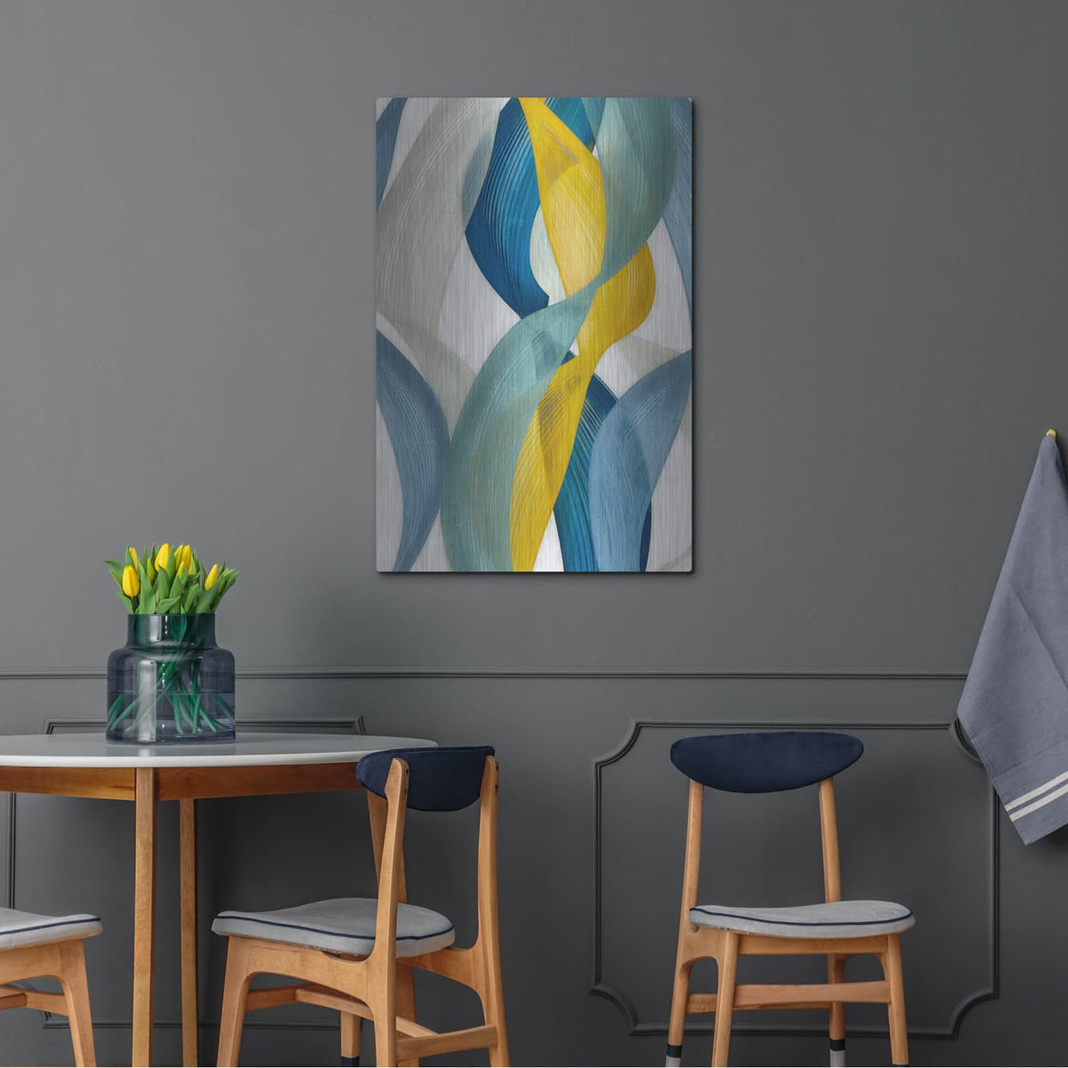'Horizontal Bands 2' by Alonzo Saunders – Metal Wall Art, 24x36 room view