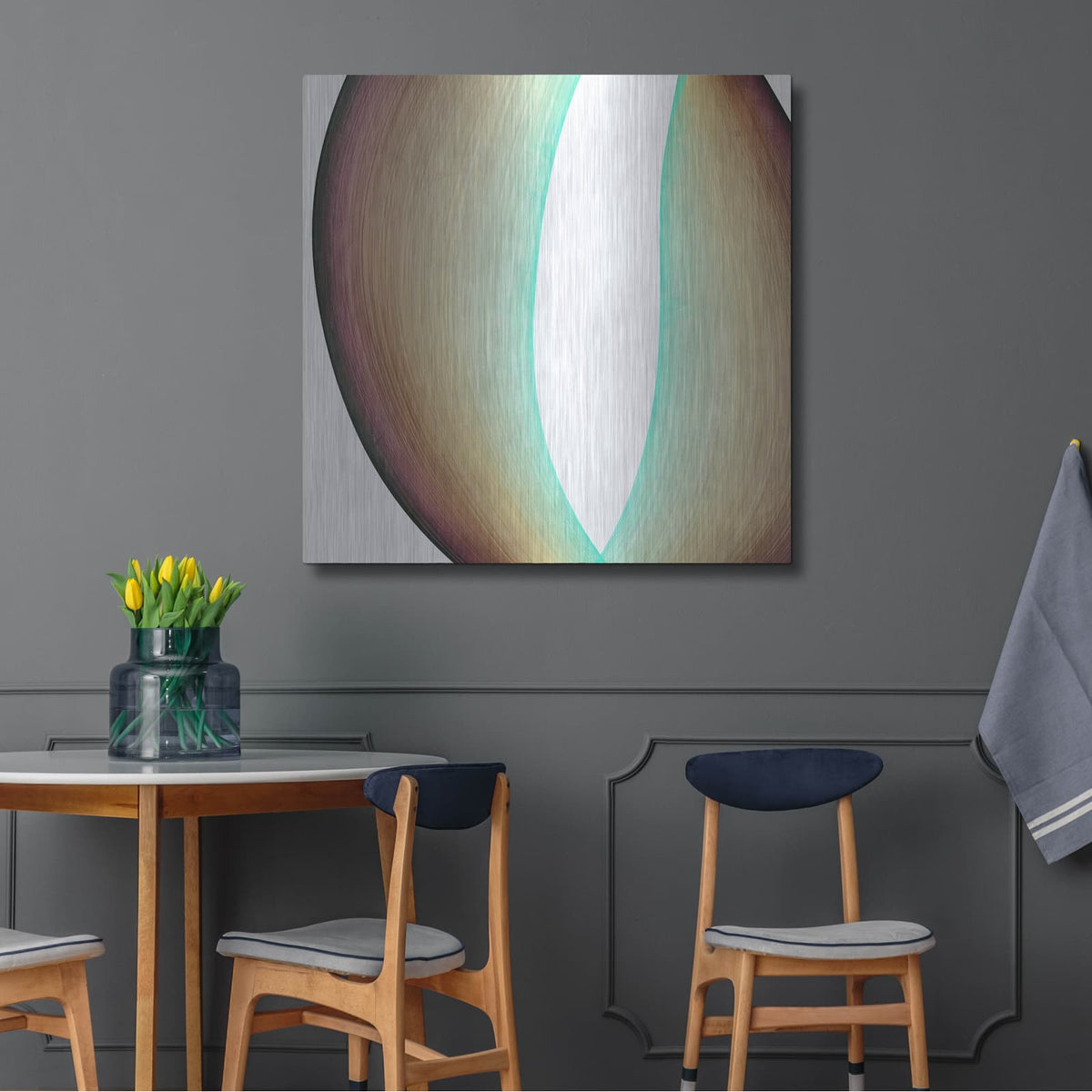 'Inner Pathways 1' by Alonzo Saunders – Metal Wall Art, 36x36 room view