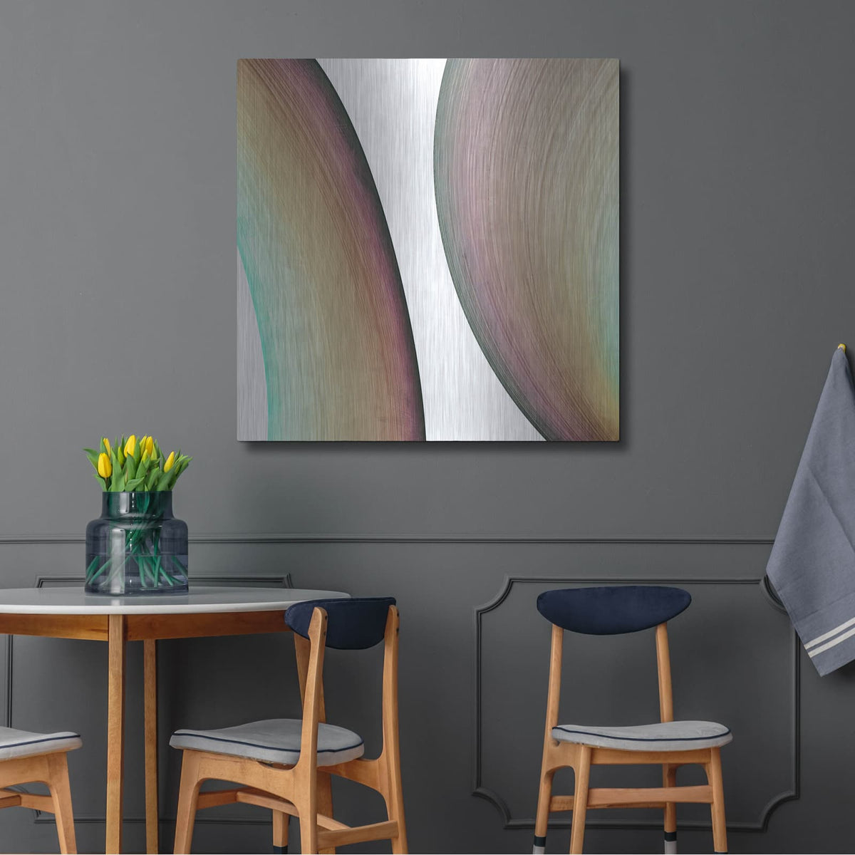 'Inner Pathways 2' by Alonzo Saunders – Metal Wall Art, 36x36 room view