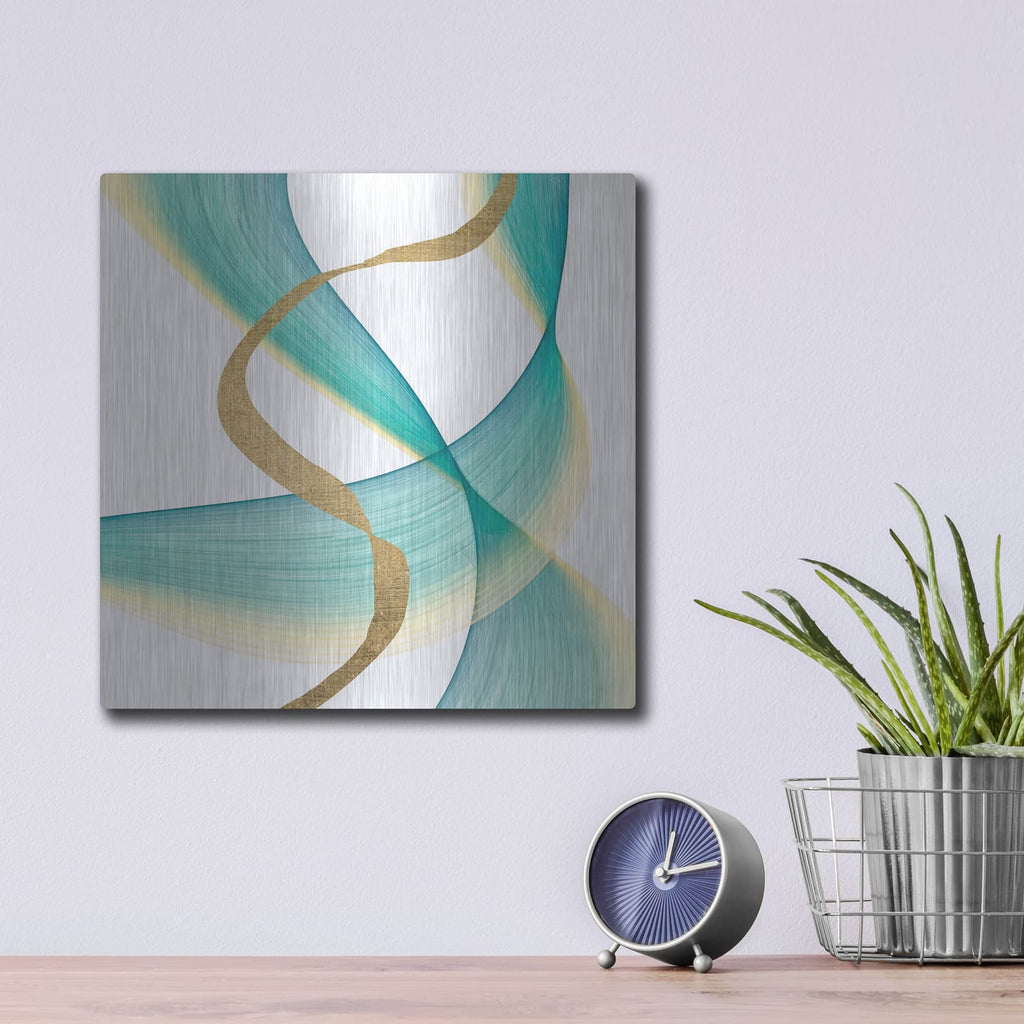 'Outer Flow 1' by Alonzo Saunders – Metal Wall Art, 12x12 room view