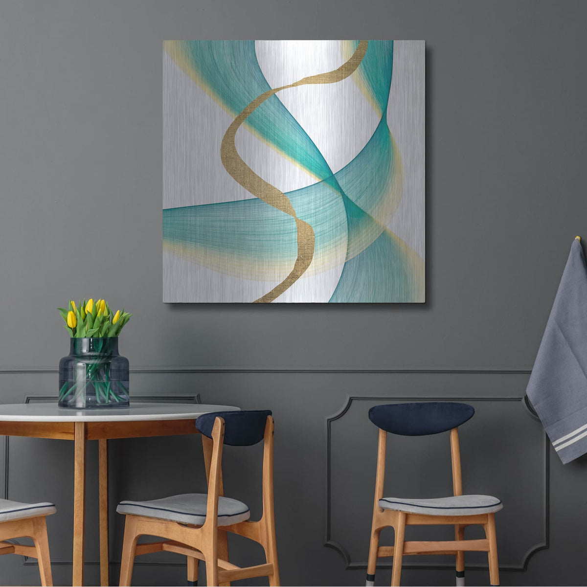 'Outer Flow 1' by Alonzo Saunders – Metal Wall Art, 36x36 room view