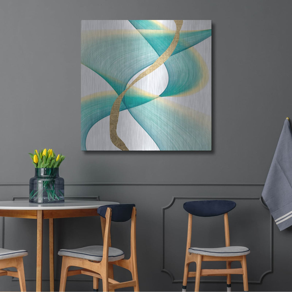 'Outer Flow 2' by Alonzo Saunders – Metal Wall Art, 36x36 room view
