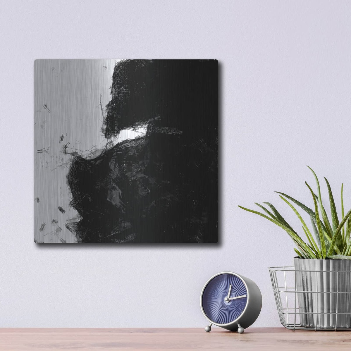'Sketchy 1' by Alonzo Saunders – Metal Wall Art, 12x12 room view