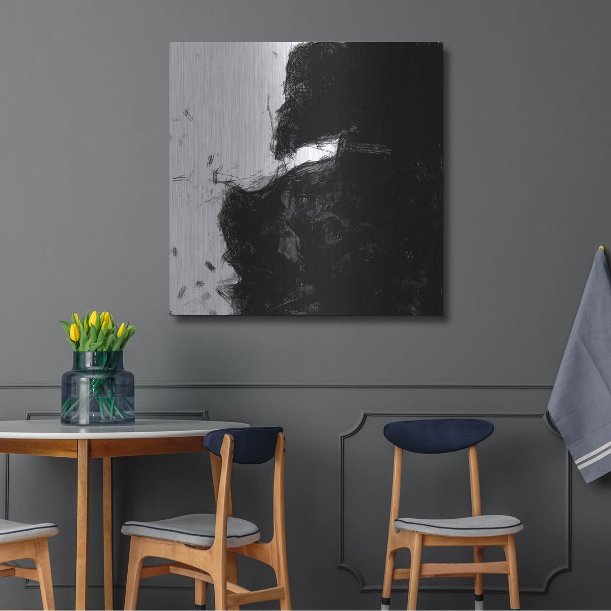 'Sketchy 1' by Alonzo Saunders – Metal Wall Art, 36x36 room view