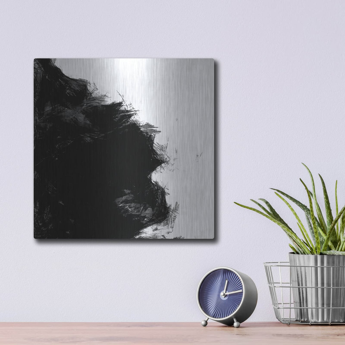 'Sketchy 2' by Alonzo Saunders – Metal Wall Art, 12x12 room view