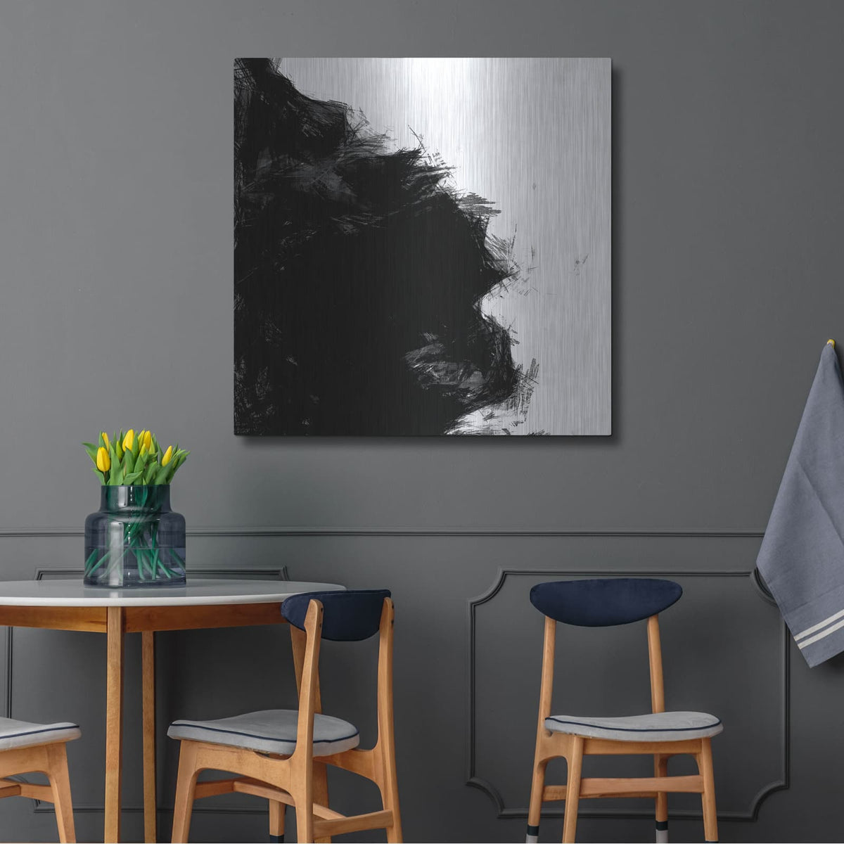 'Sketchy 2' by Alonzo Saunders – Metal Wall Art, 36x36 room view
