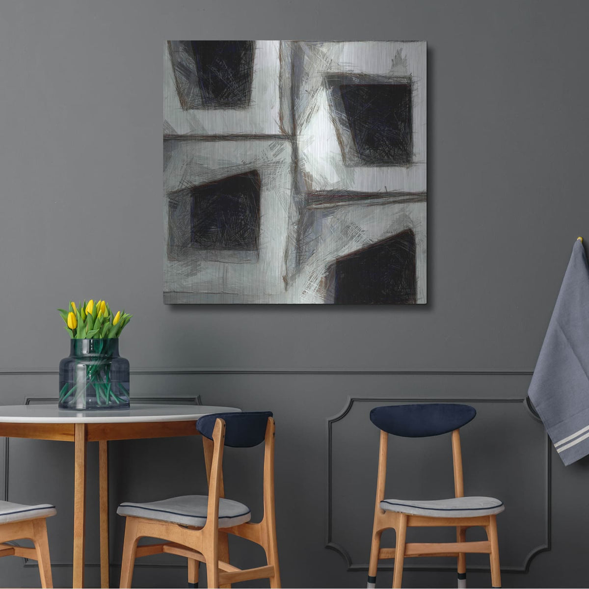 'Sketchy Blocks 3' by Alonzo Saunders – Metal Wall Art, 36x36 room view