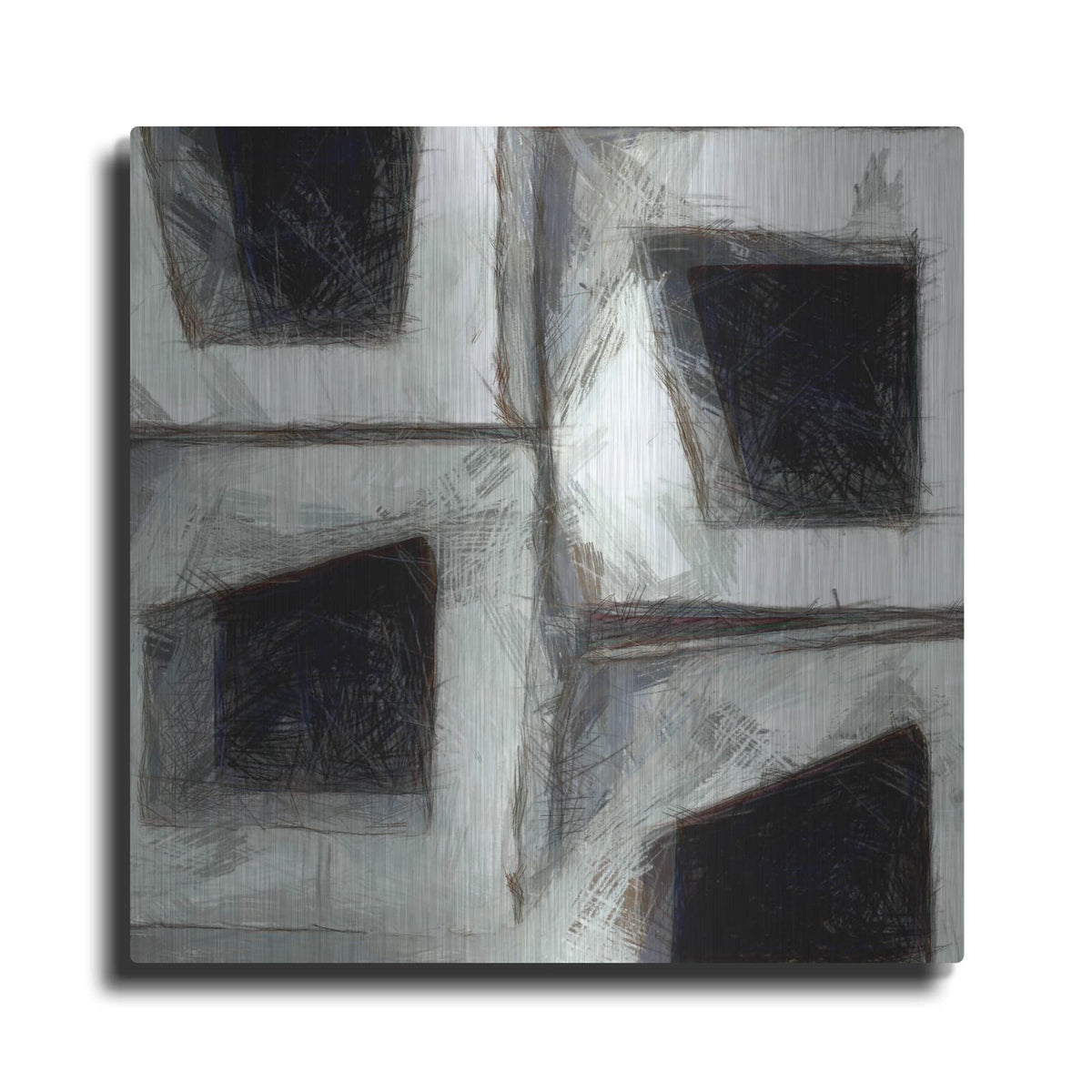 'Sketchy Blocks 3' by Alonzo Saunders – Metal Wall Art