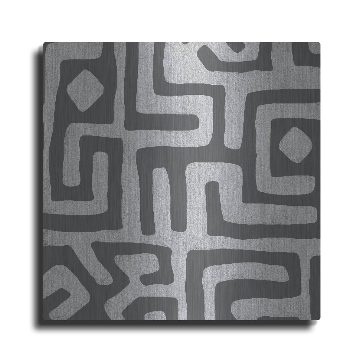 'Square Decorative Batik 5' by Alonzo Saunders – Metal Wall Art