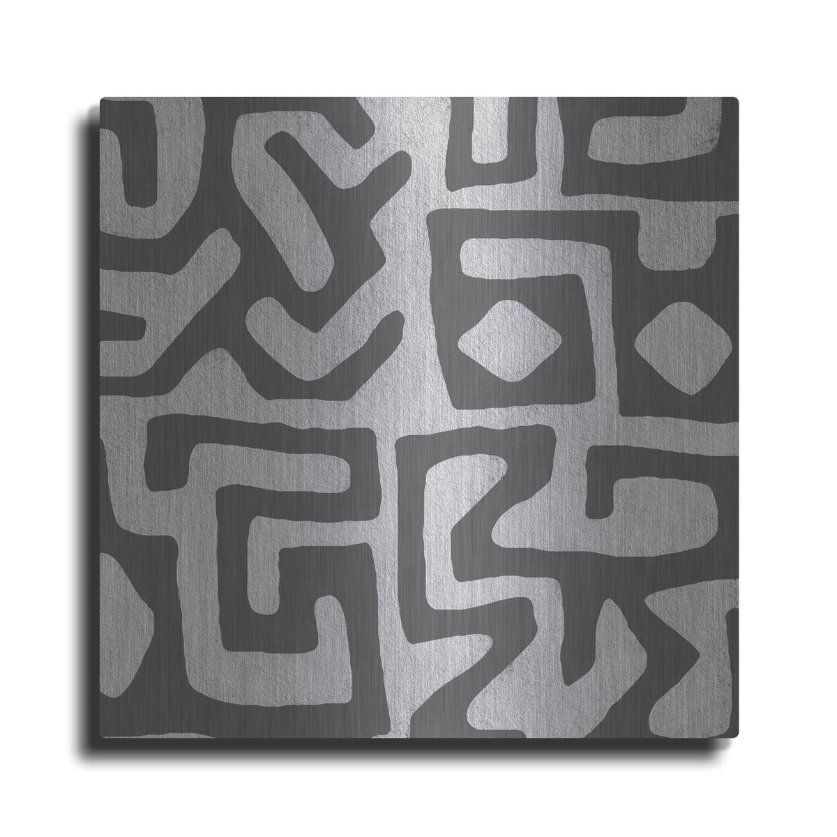 'Square Decorative Batik 6' by Alonzo Saunders – Metal Wall Art