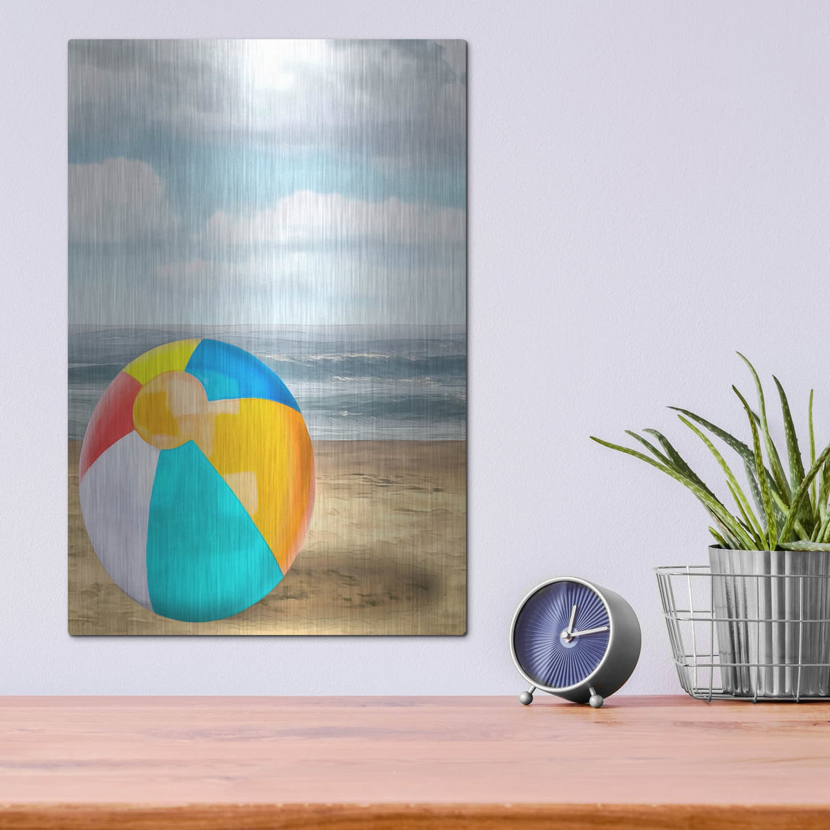 'Beach Ball 1' by Alonzo Saunders – Metal Wall Art, 12x16 room view