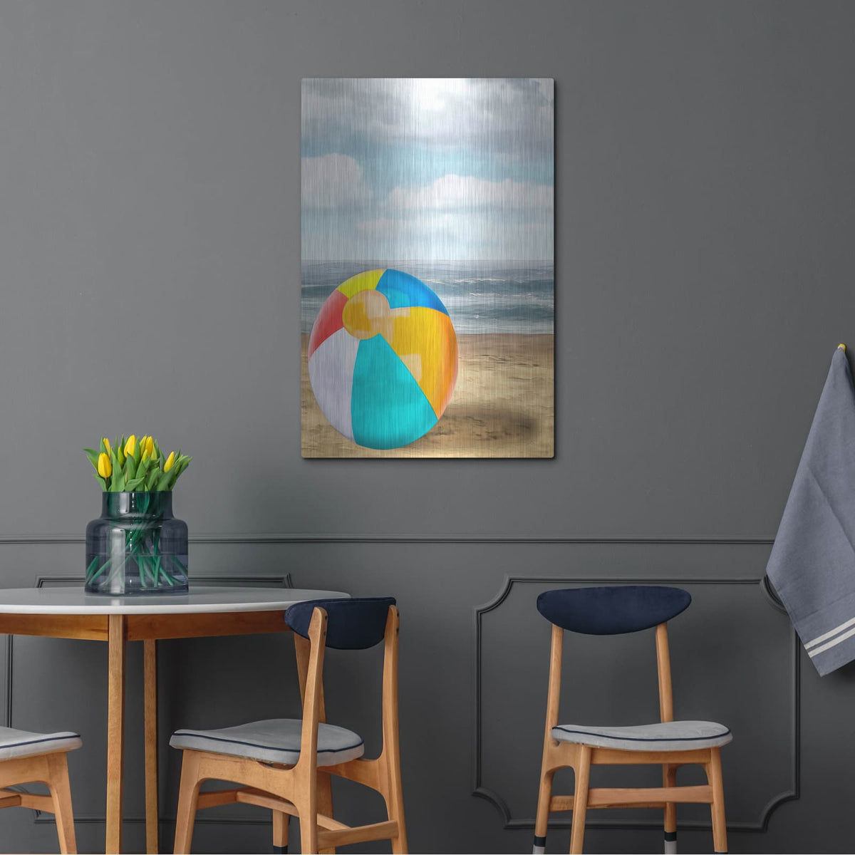 'Beach Ball 1' by Alonzo Saunders – Metal Wall Art, 24x36 room view