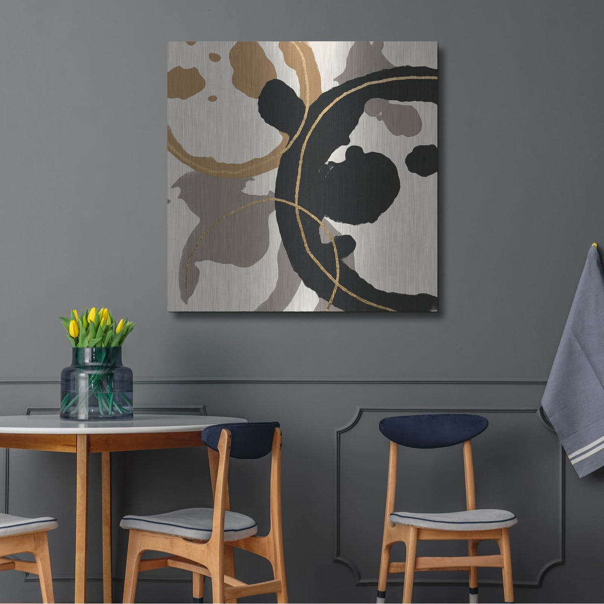 'Coffee Stained 1' by Alonzo Saunders – Metal Wall Art, 36x36 room view