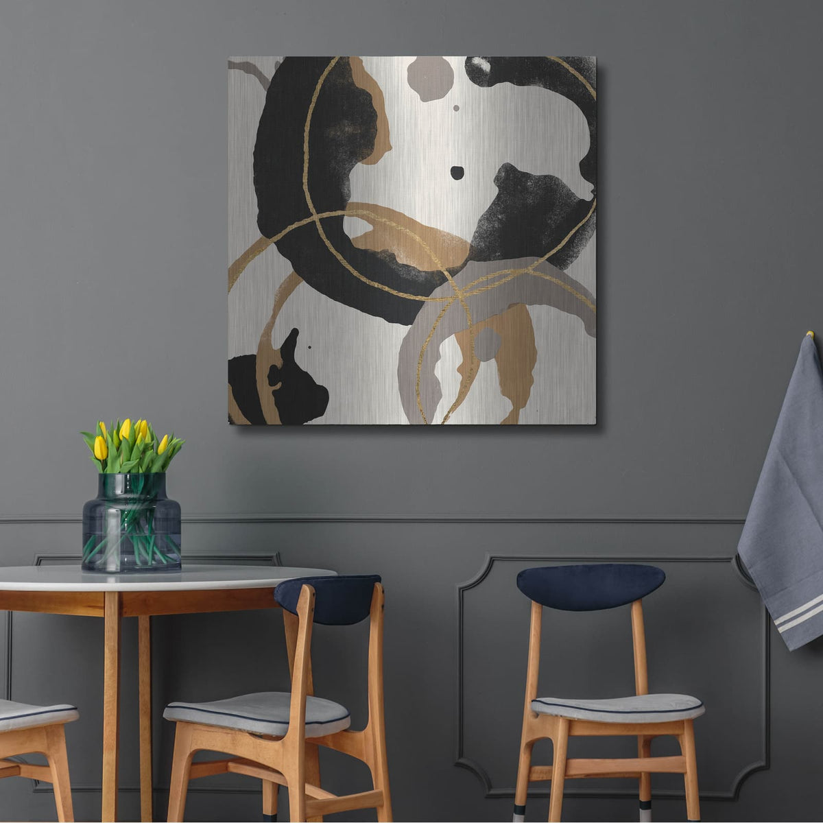 'Coffee Stained 2' by Alonzo Saunders – Metal Wall Art, 36x36 room view