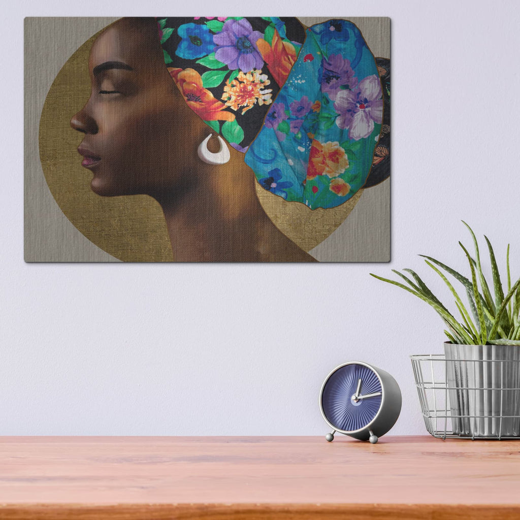 'Golden Lady 2' by Alonzo Saunders – Metal Wall Art, 16x12 room view