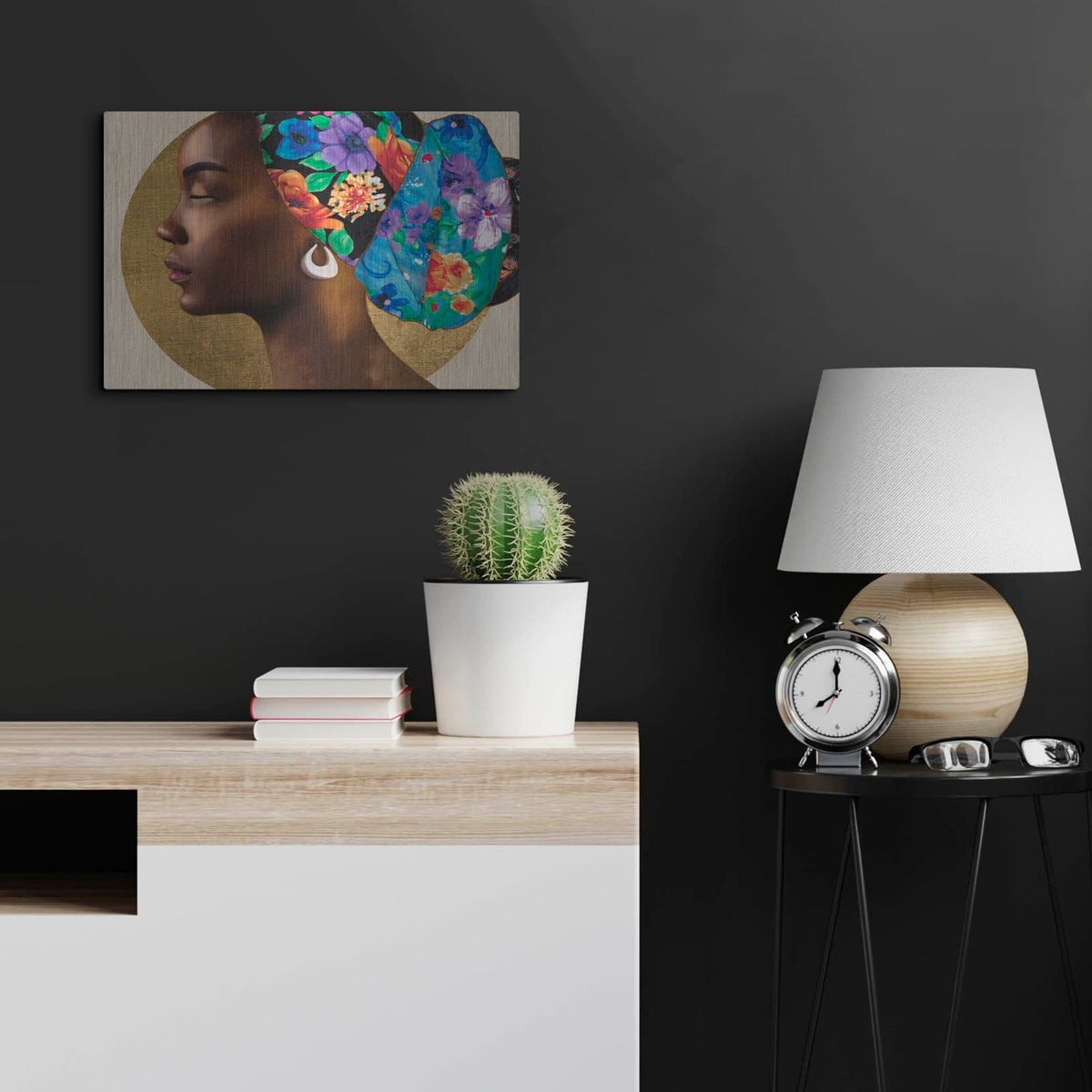 'Golden Lady 2' by Alonzo Saunders – Metal Wall Art, 24x16 room view
