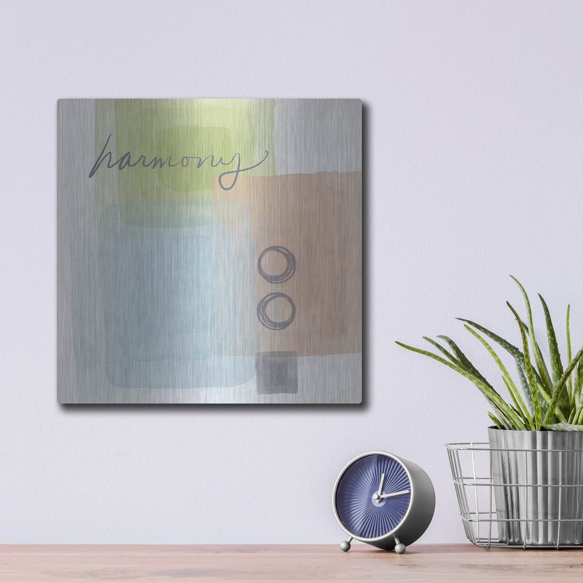 'Harmony' by Linda Woods – Metal Wall Art, 12x12 room view