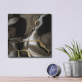 'Golden Shimmer 3' by Alonzo Saunders – Metal Wall Art, 12x12 room view