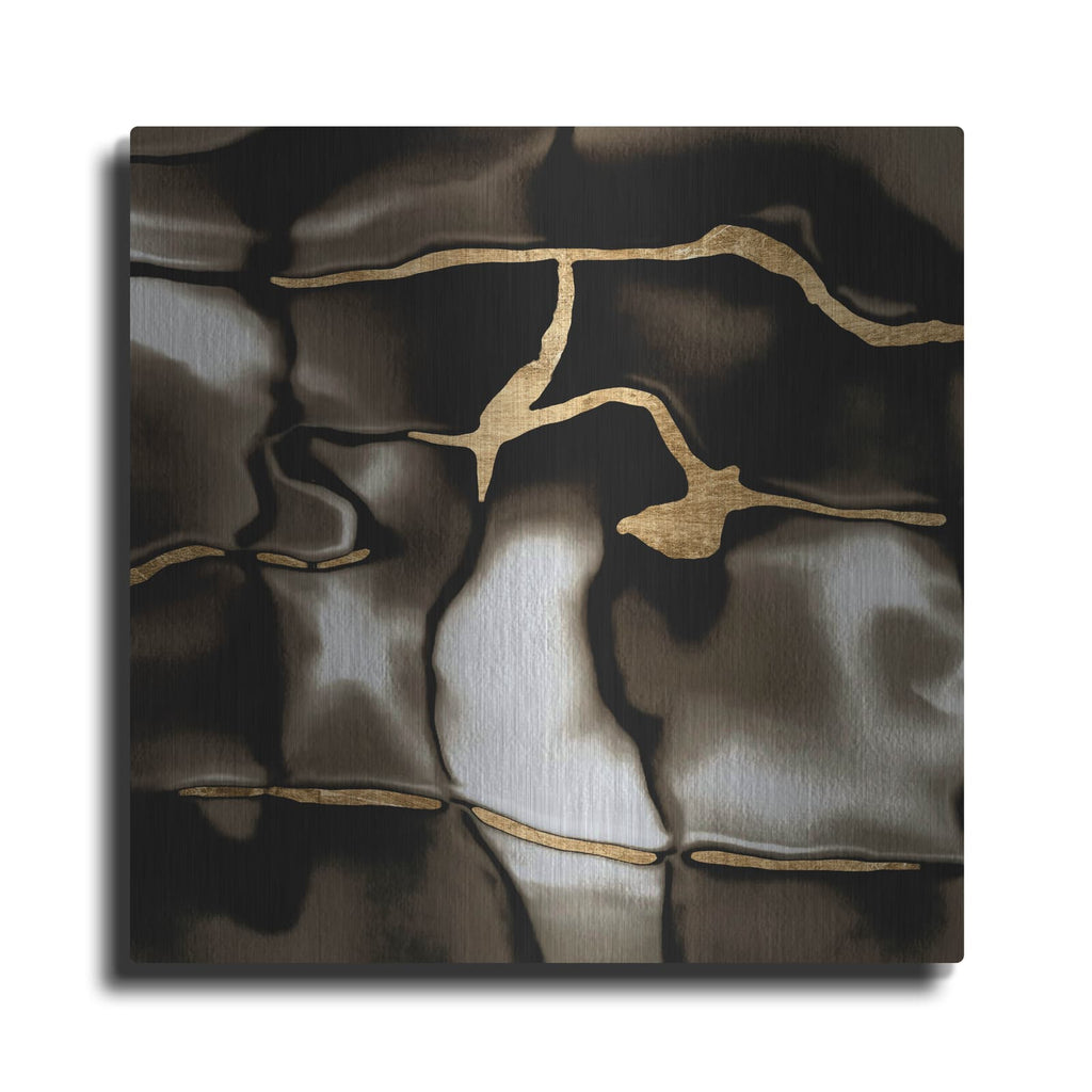 'Golden Shimmer 4' by Alonzo Saunders – Metal Wall Art