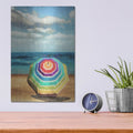'Beach Umbrella 1' by Alonzo Saunders – Metal Wall Art, 12x16 room view