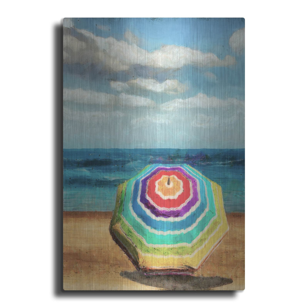 'Beach Umbrella 1' by Alonzo Saunders – Metal Wall Art