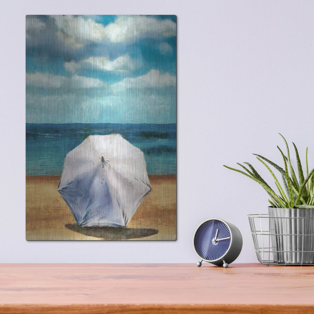 'Beach Umbrella 2' by Alonzo Saunders – Metal Wall Art, 12x16 room view