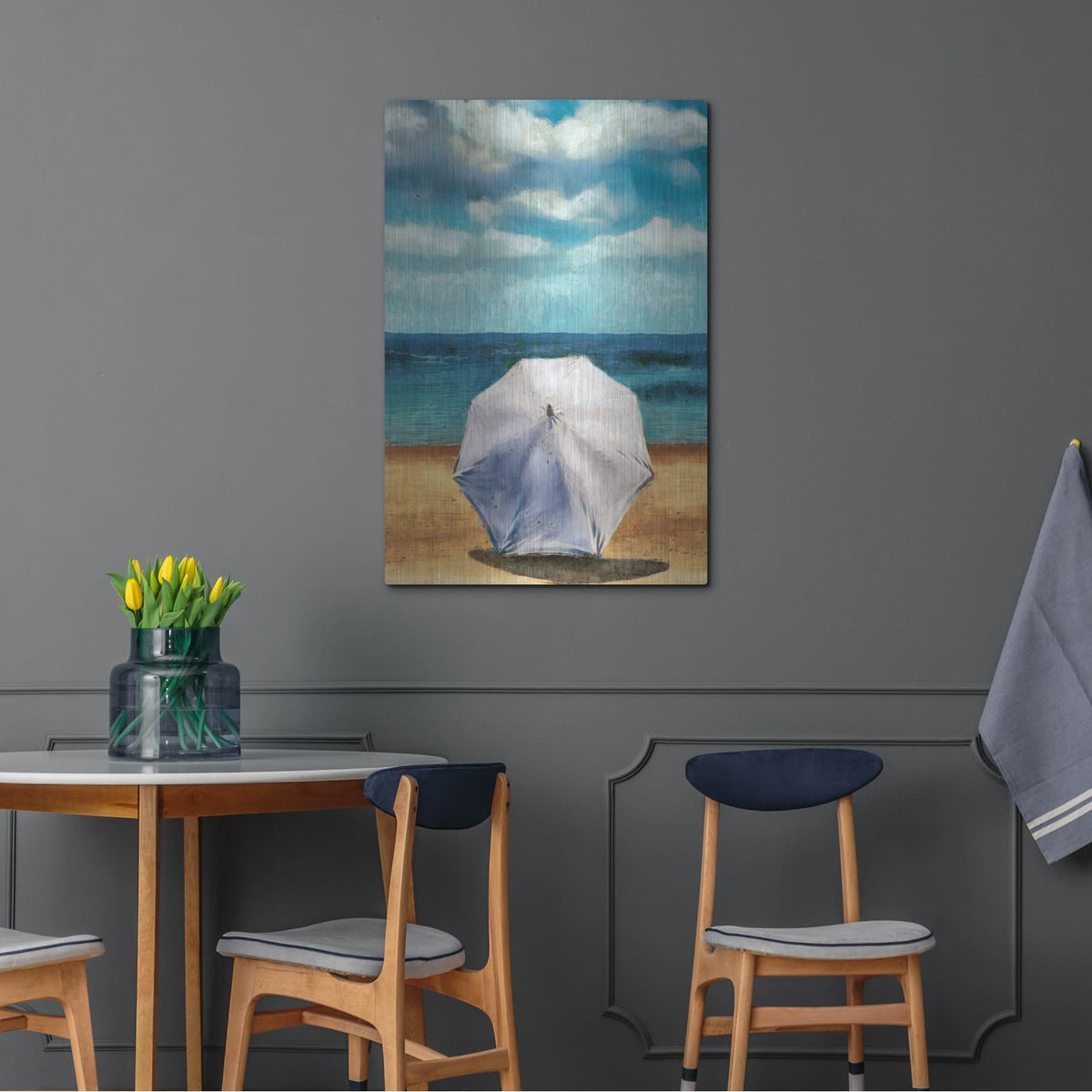 'Beach Umbrella 2' by Alonzo Saunders – Metal Wall Art, 24x36 room view