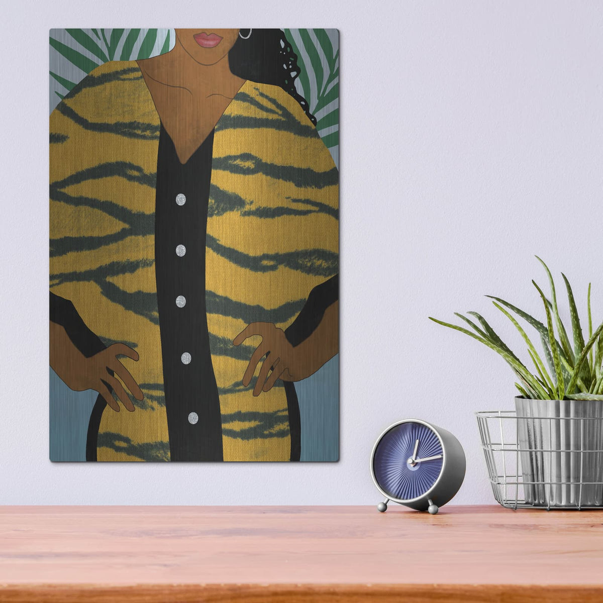 'Her Style 2' by Alonzo Saunders – Metal Wall Art, 12x16 room view