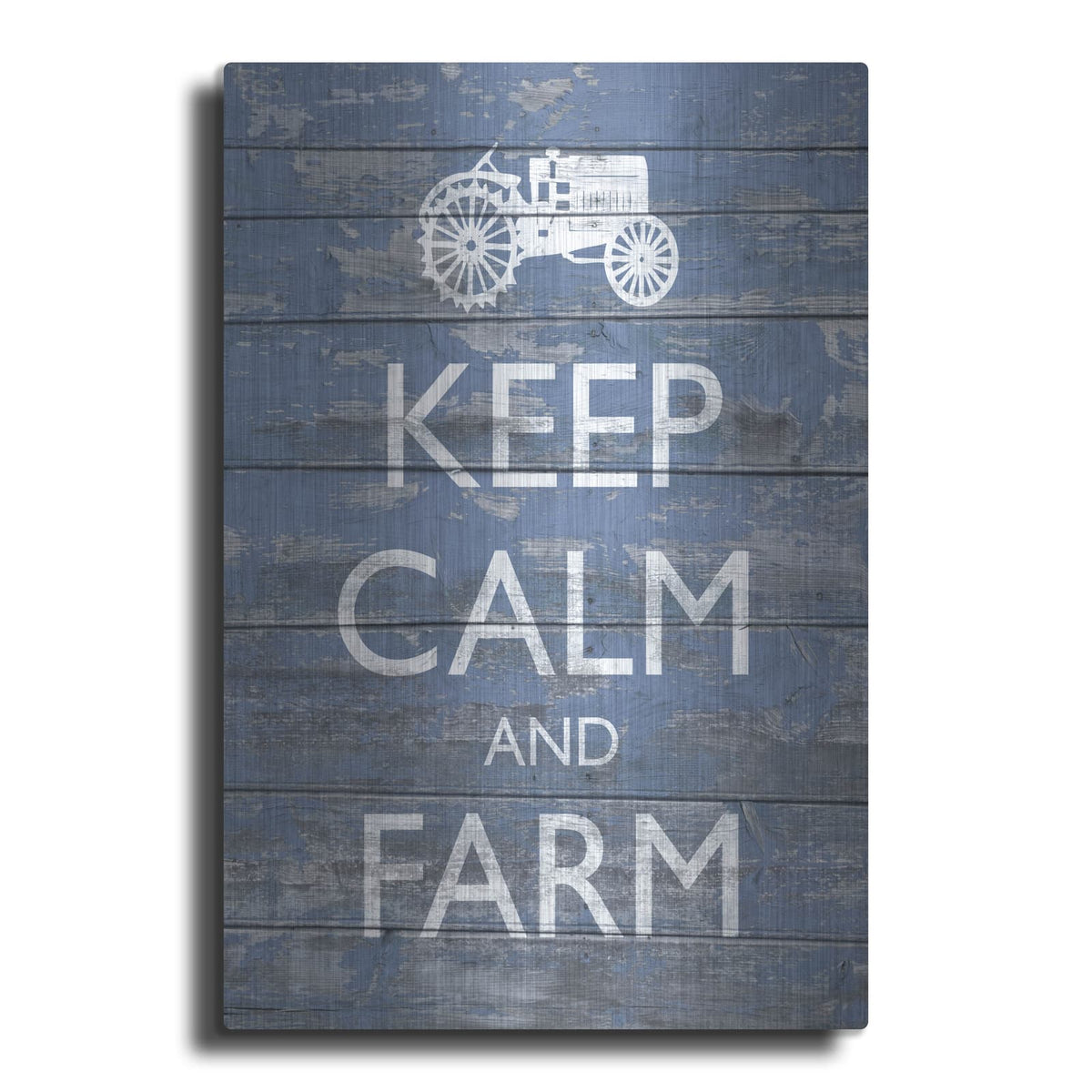 'Keep Calm & Farm 1' by Alonzo Saunders – Metal Wall Art