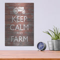 'Keep Calm & Farm 2' by Alonzo Saunders – Metal Wall Art, 12x16 room view