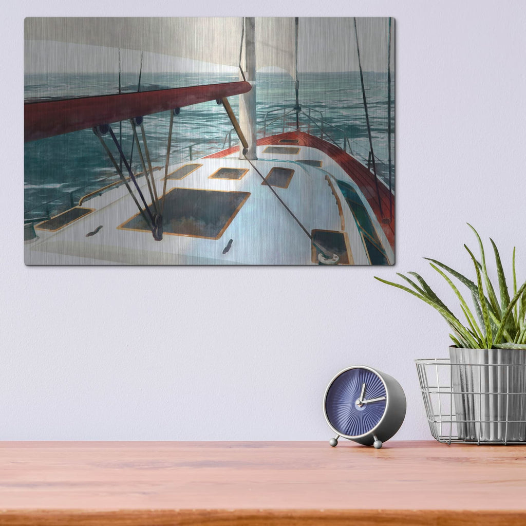 'Sailing The Seas 1' by Alonzo Saunders – Metal Wall Art, 16x12 room view