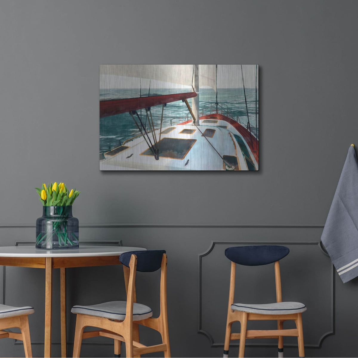'Sailing The Seas 1' by Alonzo Saunders – Metal Wall Art, 36x24 room view