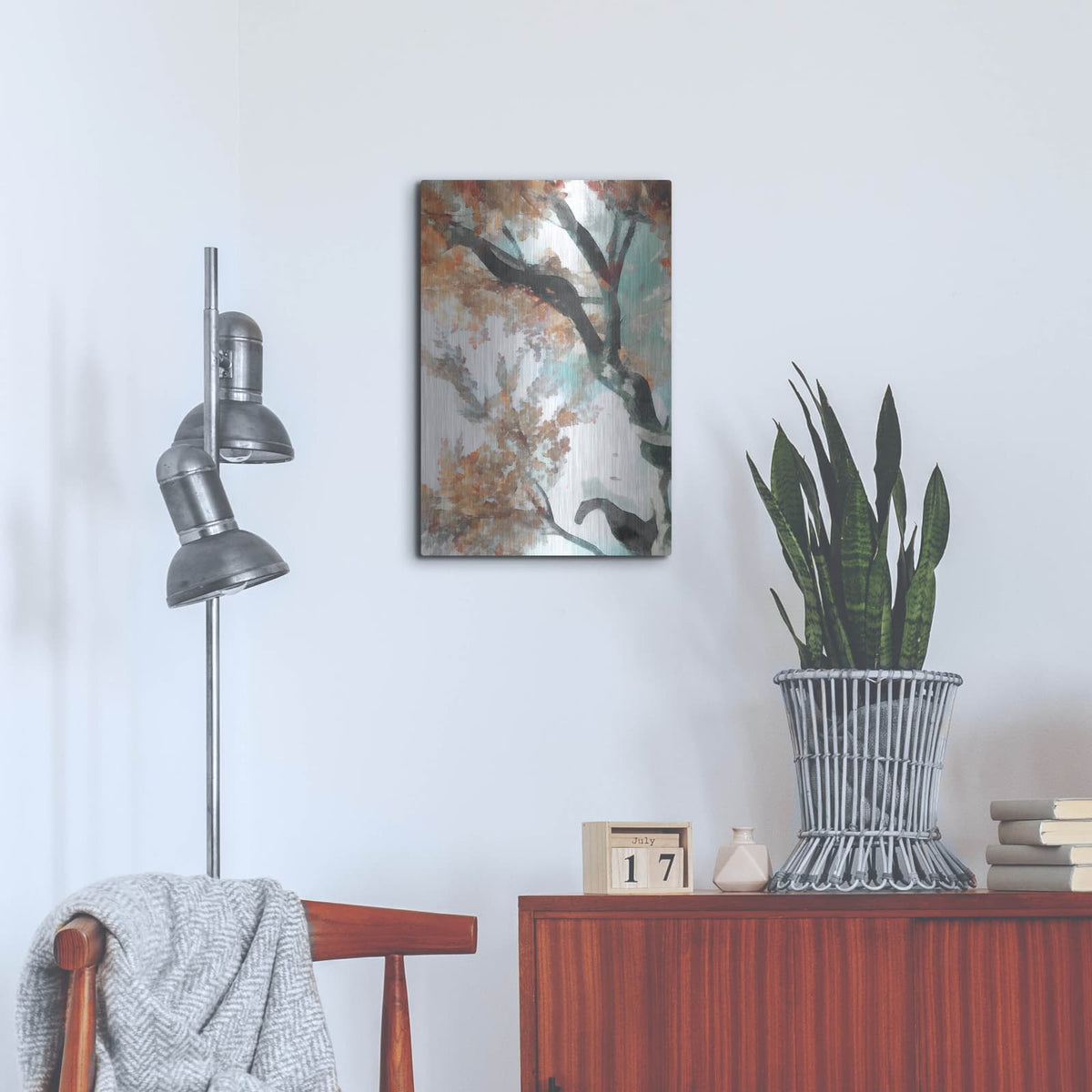 'Fall Tree 2' by Alonzo Saunders – Metal Wall Art, 16x24 room view