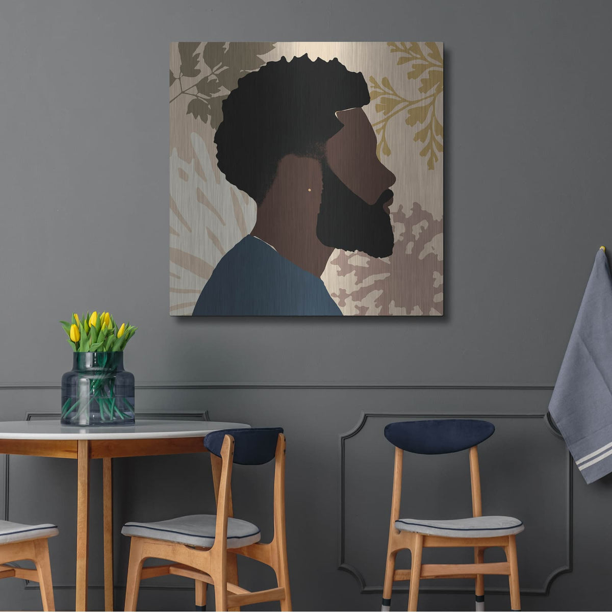 'Strength & Confidence 1' by Alonzo Saunders – Metal Wall Art, 36x36 room view