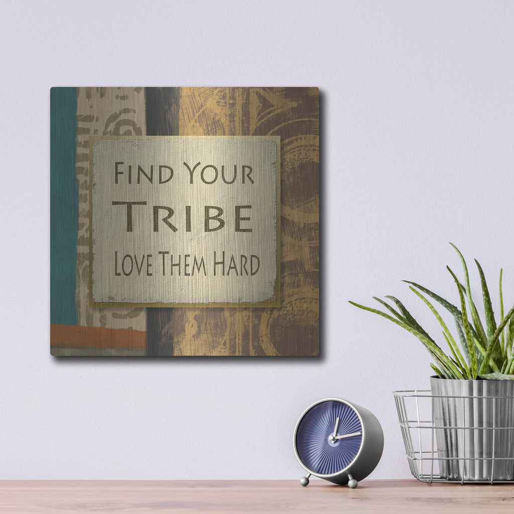 'Tribe 1' by Alonzo Saunders – Metal Wall Art, 12x12 room view