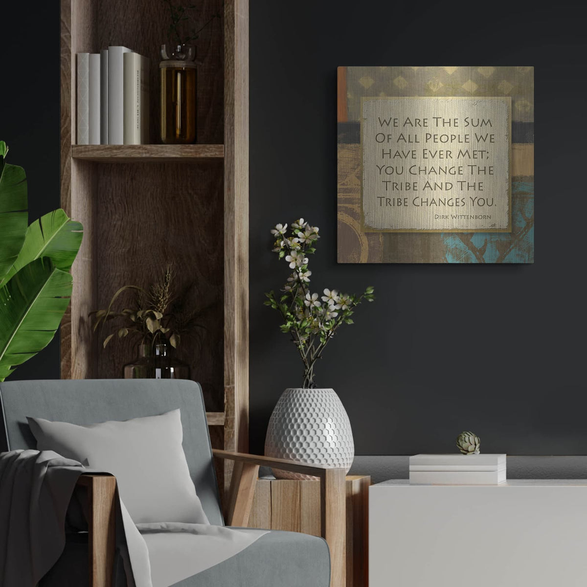'Tribe 2' by Alonzo Saunders – Metal Wall Art, 24x24 room view