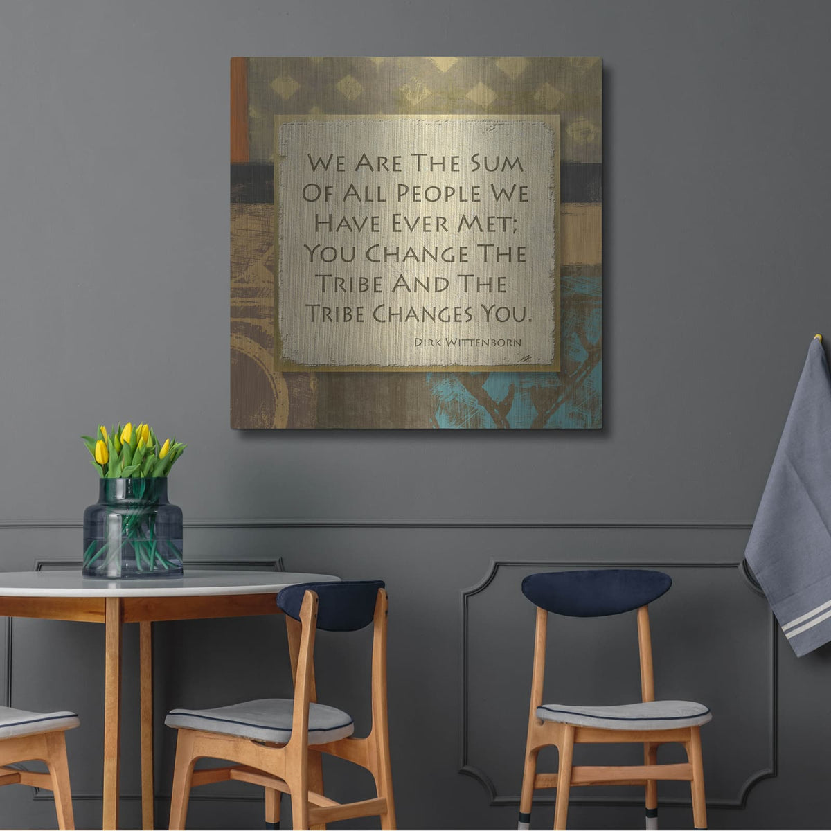 'Tribe 2' by Alonzo Saunders – Metal Wall Art, 36x36 room view