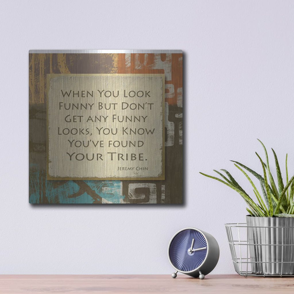 'Tribe 3' by Alonzo Saunders – Metal Wall Art, 12x12 room view